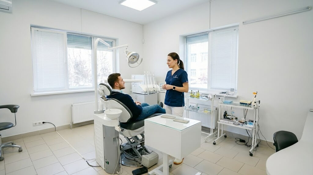 Общение со стоматологом перед установкой E-max виниров