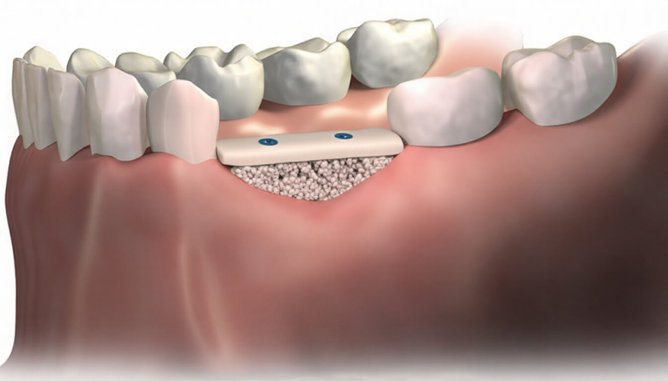 Визуализация мембраны для наращивания костной ткани